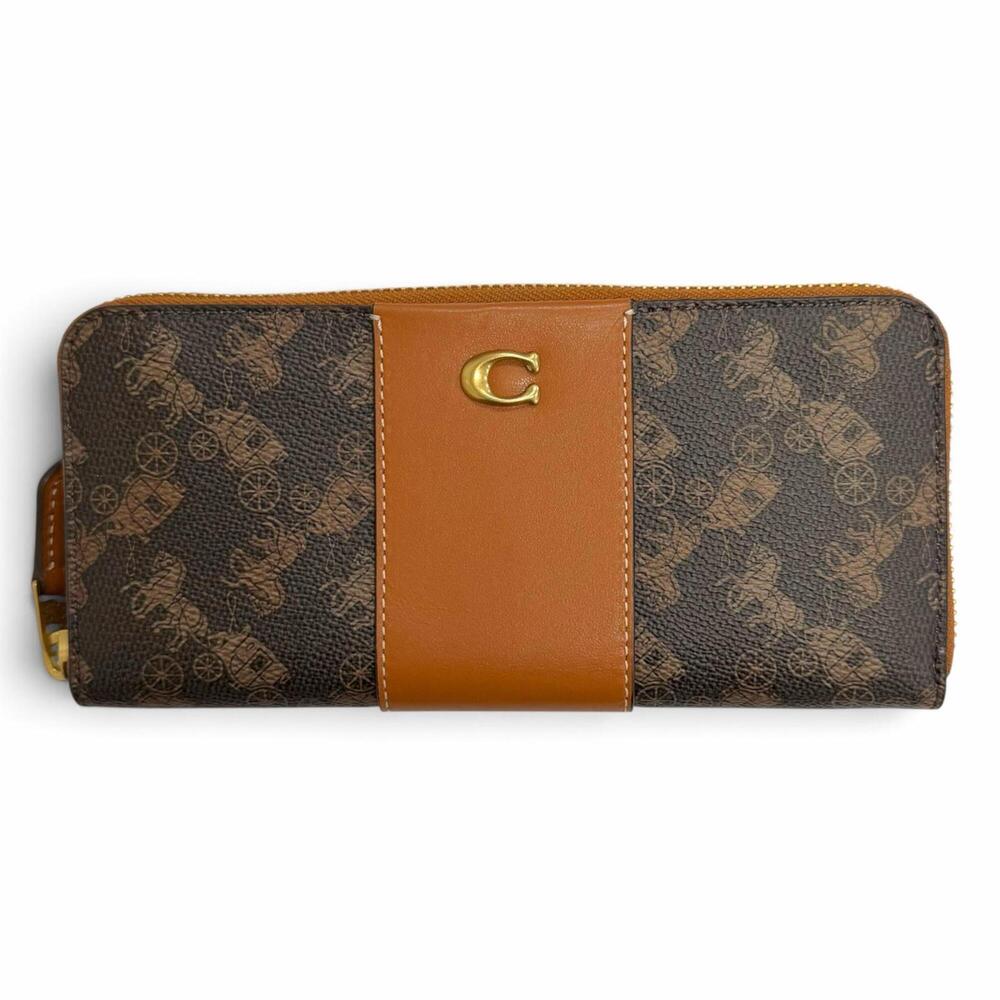 COACH CAN81 Essential Slim Accordion Zip Wallet, Refined Calf Leather, Horse ...